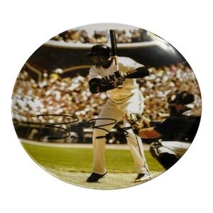 San Francisco Giants Barry Bonds Baseball Collector's Plate Printed Autograph